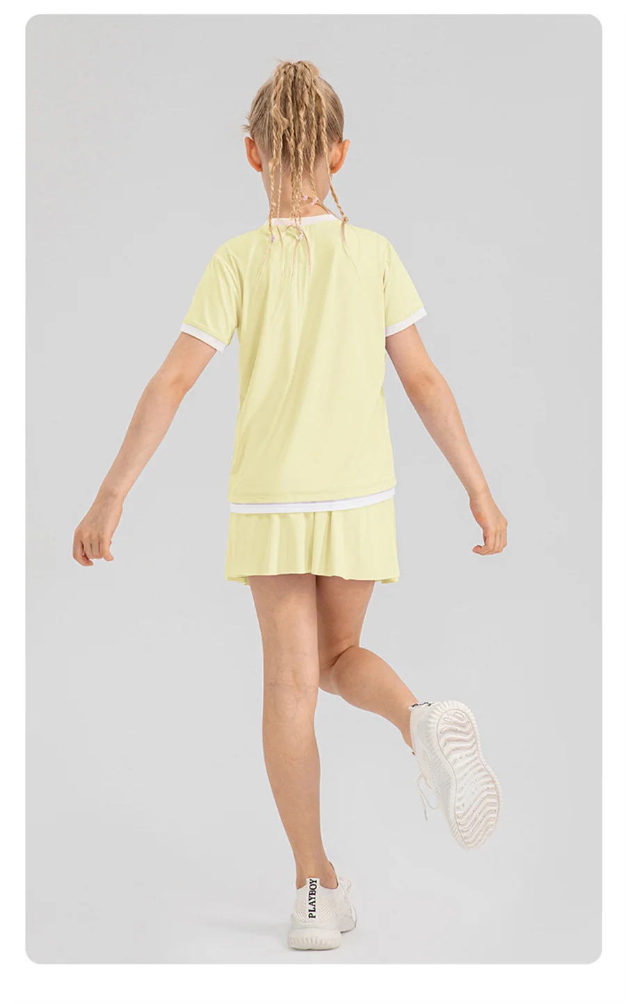 Children Golf Tennis Skirt With Shorts Girls Sport Skorts Running Dancing 2 In 1 Culottes Summer Athletic Breathable Cool Fabric 24 S0de66bfd923f49dd967de1880045d04fq