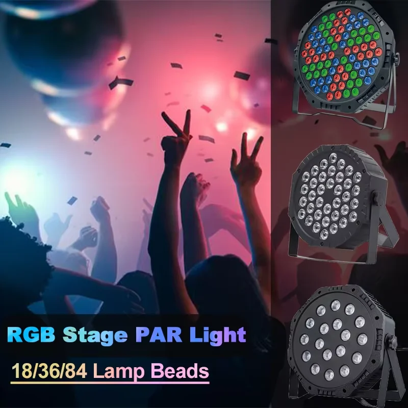 LED Stage Lights Full Color Single Color Remote Control Built-in Fan Light Stage Living Room Bar Concert Fill Light Spotlight
