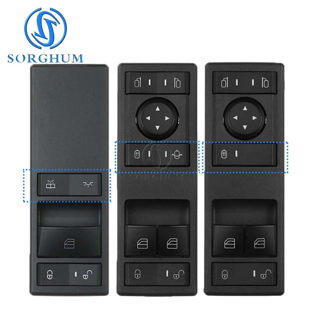 SORGHUM For Mercedes Benz Actros MP4 Truck Spare Parts Power Master Window Control Switch A9605451213 A9605450813 A9605450913