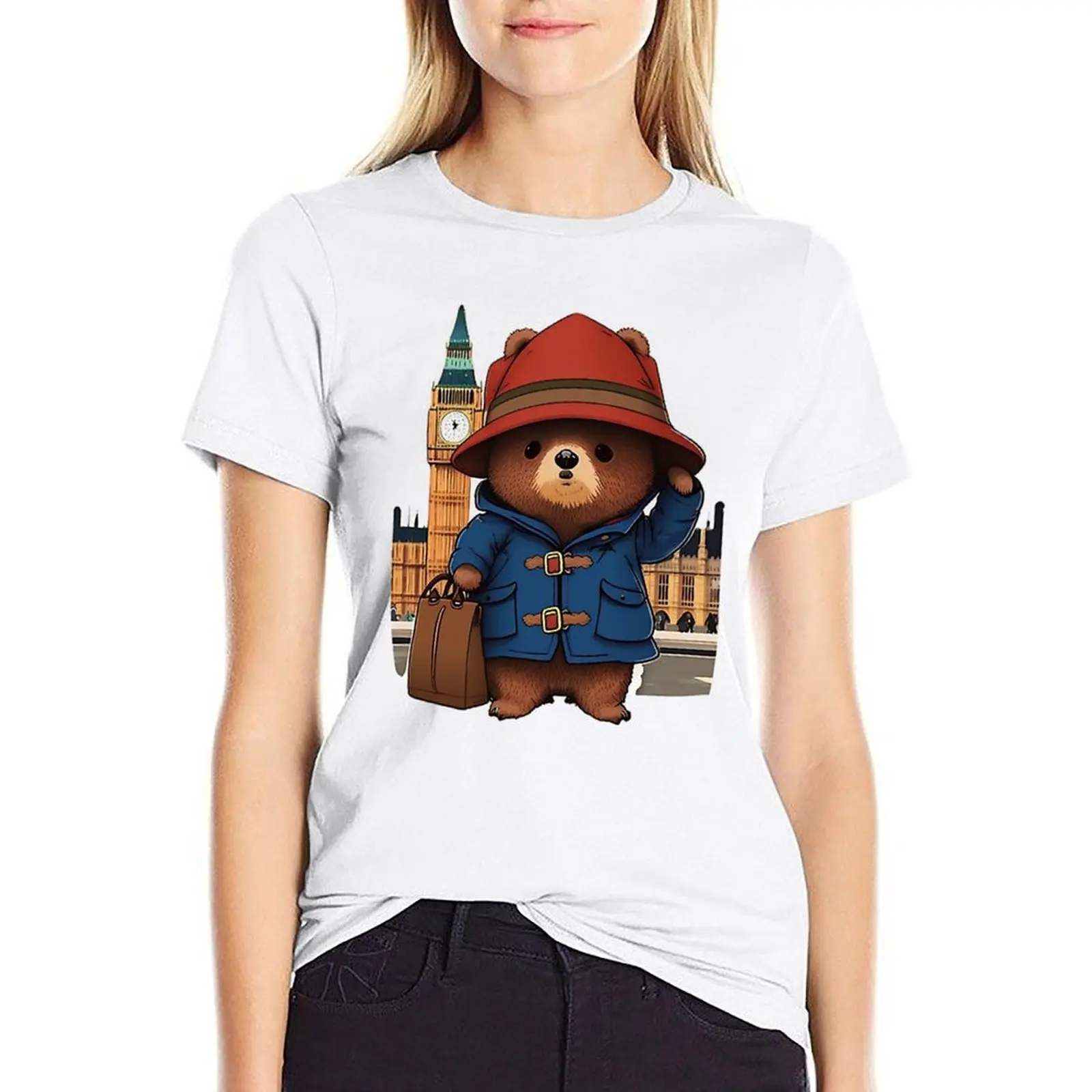 Paddle Bear In London T-Shirt Vestiti Estivi Hippie Vestiti T-Shirt Per Le Donne