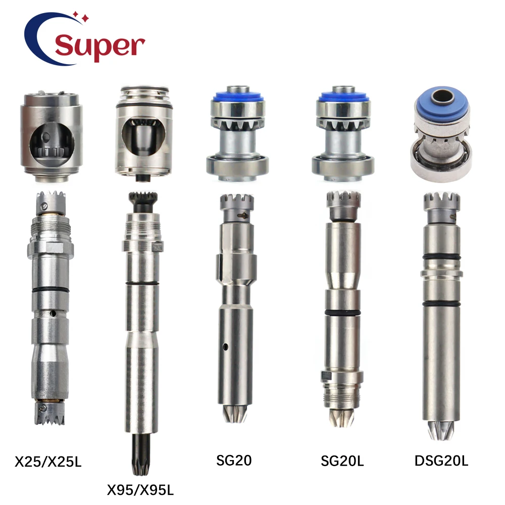 Dental Cartridge Middle gear Low Speed Handpiece 1:1/1:5/20:1 Optic Fibre Contra Angle Rotor Shaft fit X25L X95L SG20 X-DSG20L