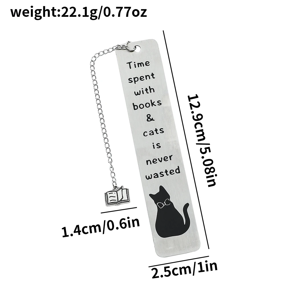 Metal Bookmark 1Pcs Cute Cat For Book Fans Collections School Supplies Gifts Friends Teachers Reading Markers
