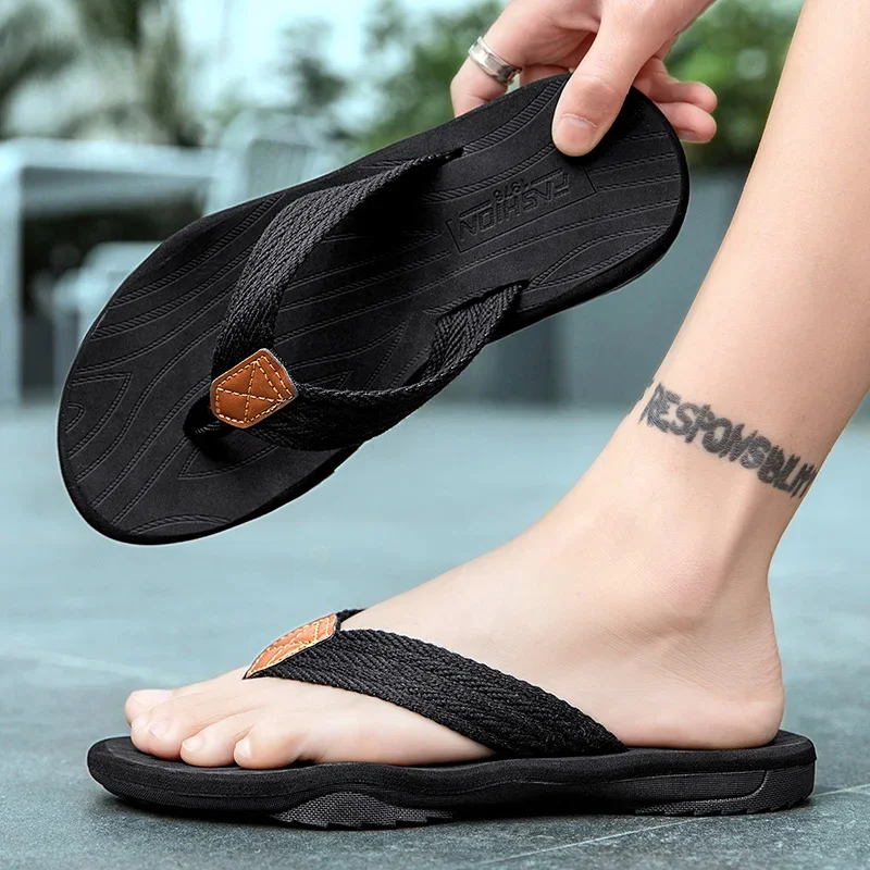 Flip Flops Jumpmore Men Flip Flops Fashion Mens Sandals Outdoor Soft Summer Slippers Size 39-46