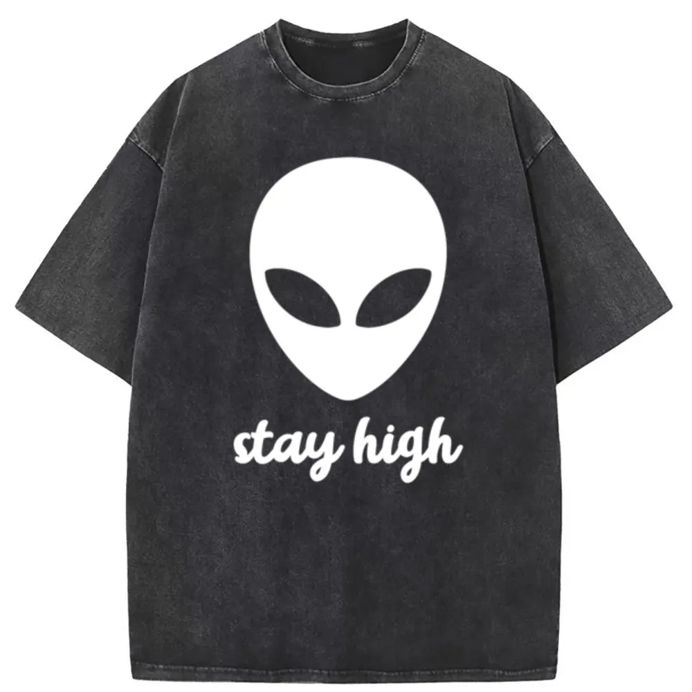 

Stay Alien Marijuana Cannabis T-shirts for Men Sportswears Summer/Fall Hip Hop Geek Long Sleeve Sweatshirts Cool Skull