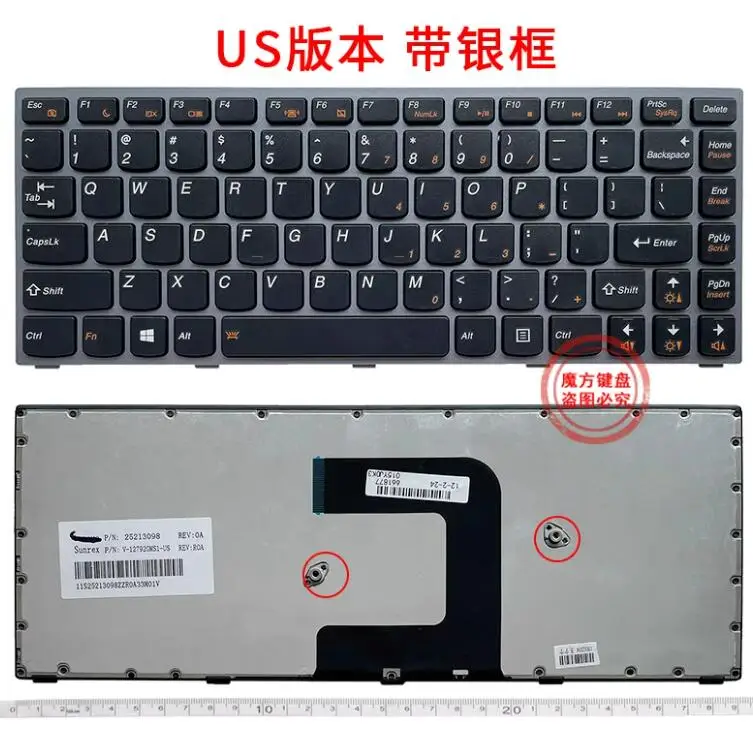 

Новинка для Lenovo M4400 M4400A M4450 M4450A Клавиатура для ноутбука США Серебристая Рамка