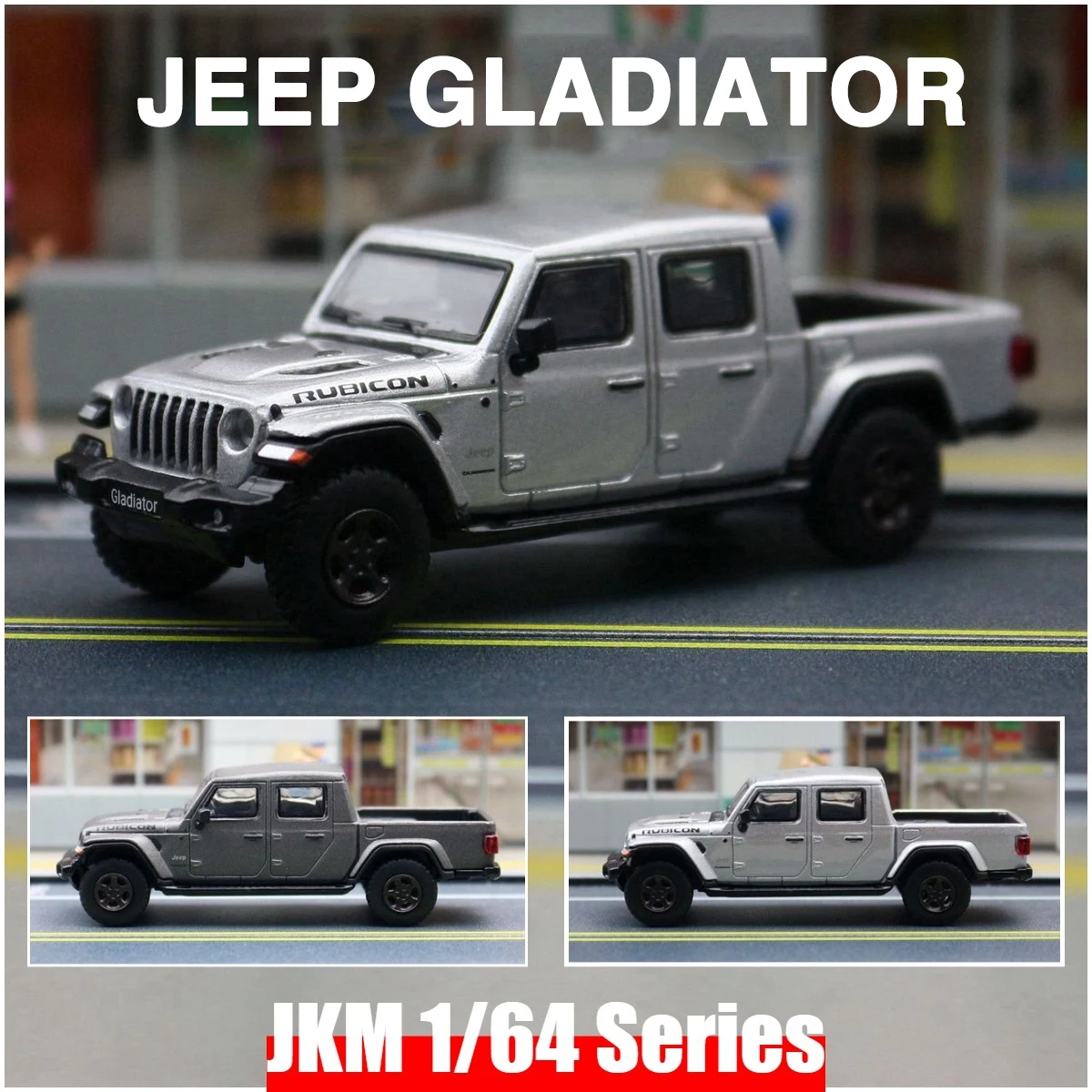 

JKM 1/64 JEEP GLADIATOR ORV Alloy Miniature Car Model Toys Diecast Vehicle Replica Enthusiasts Collection For Boys Gifts