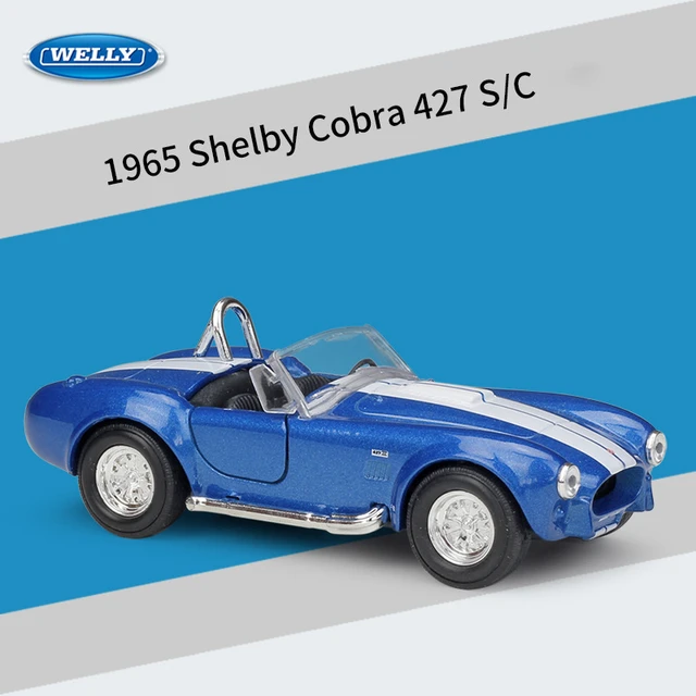 Miniatura Carro Colecionável Ford Shelby Cobra 427 1965 Azul