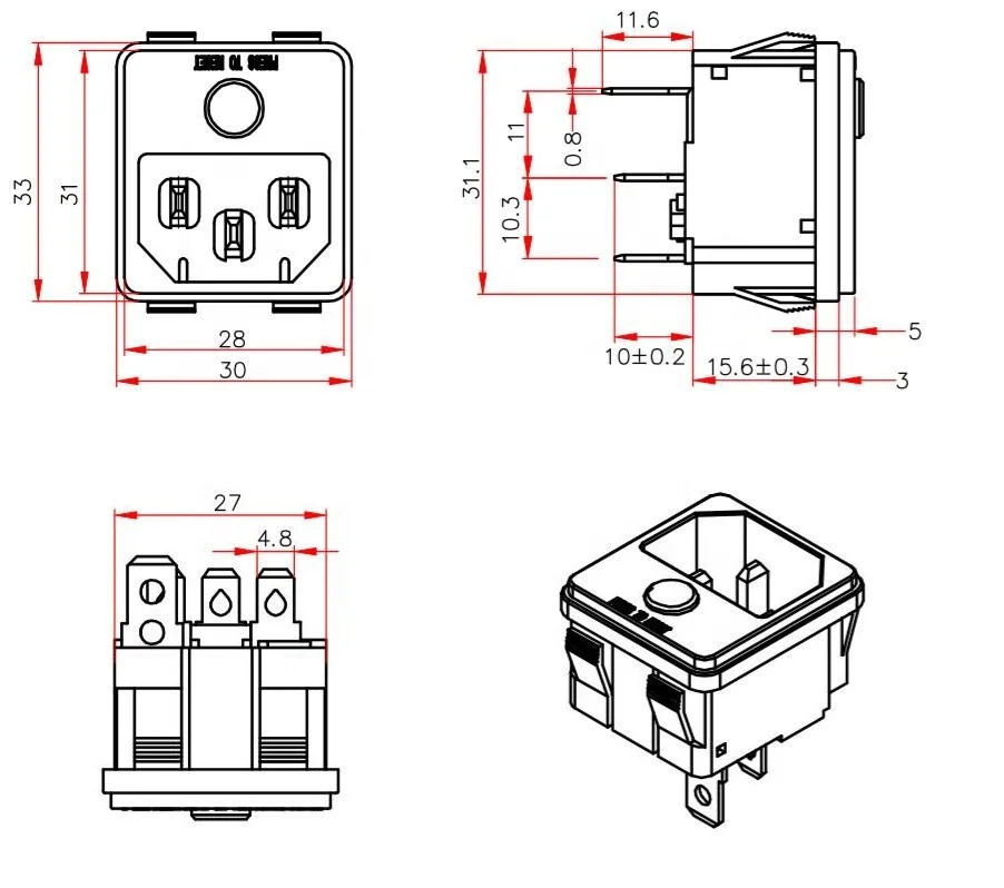 kuoyuh 88d serie 5a plug protetores de 01