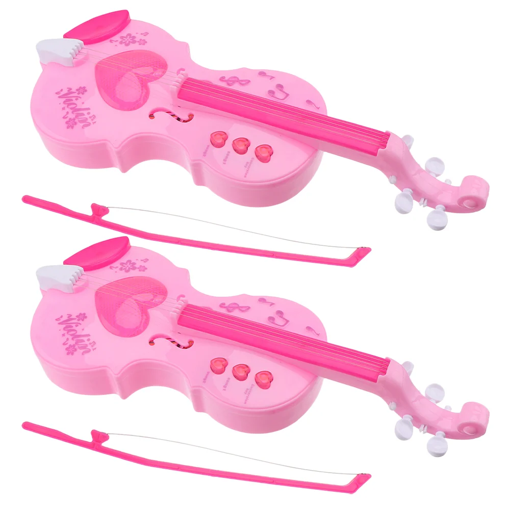 

Children's Early Education Toys Simulation Violin Pipa Musical Instrument Electric Educational Enlightenment Toddler Girl 2pcs