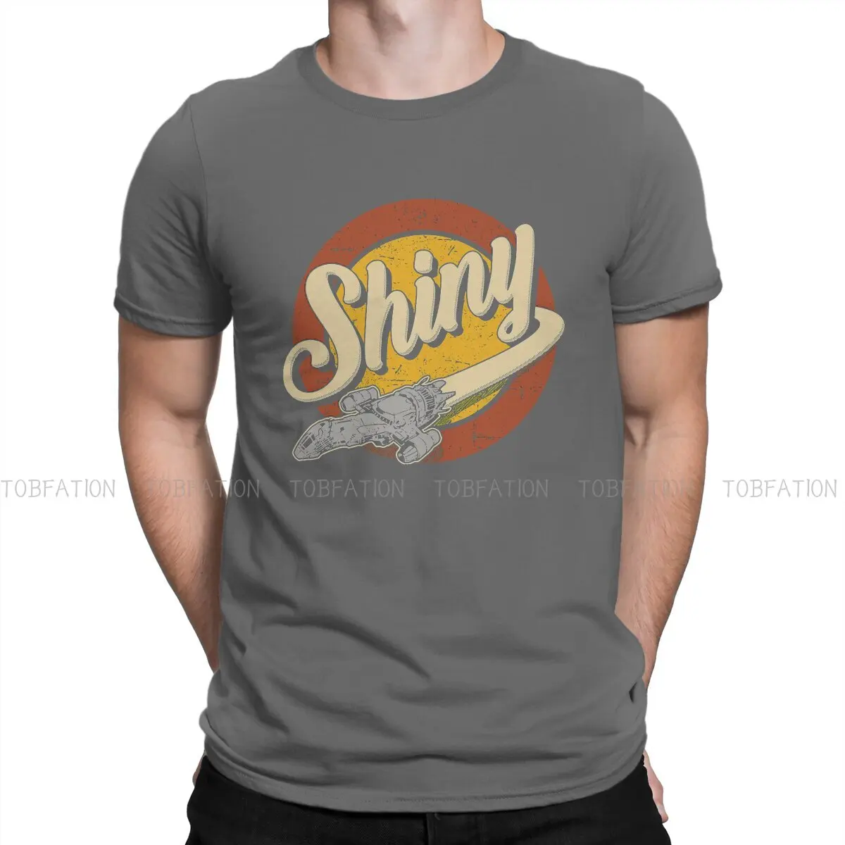 Shiny Firefly Inspired Sci-Fi Loose Cotton Men's T-Shirt