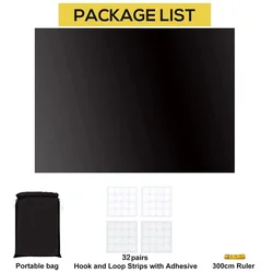 Portable Blackout Thermal Insulated Stick-On Curtain - 145X100cm (Package)