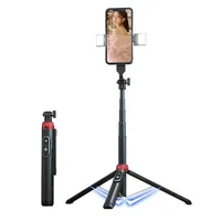 P160 Selfie Stick Tripod 1.6 M Aluminum Alloy Retractable Mobile Phone Holder with Rechargeable Bluetooth for IOS Android - Image 4