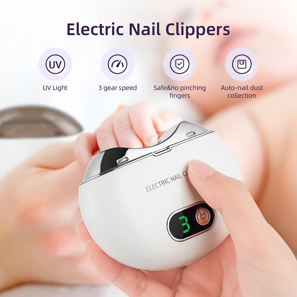 Automatic Nails Cutter Electric Nail Clipper Portable Nail Clipper Nail Sanding Mini Manicure Finger Toe Nail File Nail Grinder