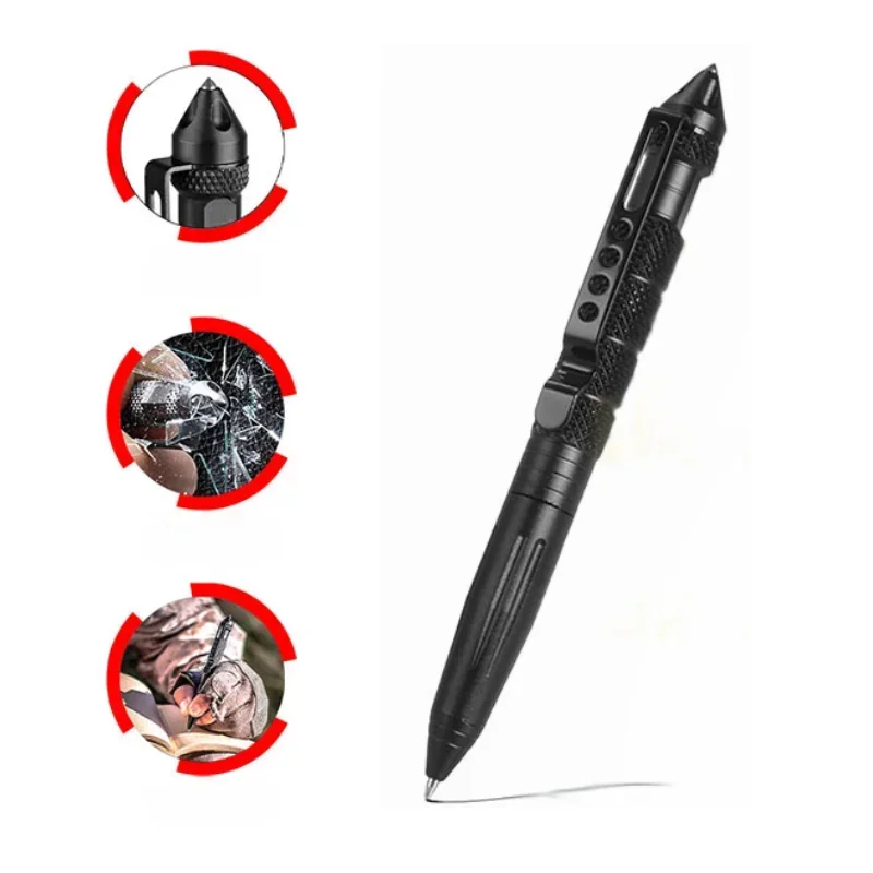 Multifunctional Tactical Pen Self Defense Anti Skid Emergency Survival Tool Glass Breaker Tungsten Steel Outdoor Rescue 2030