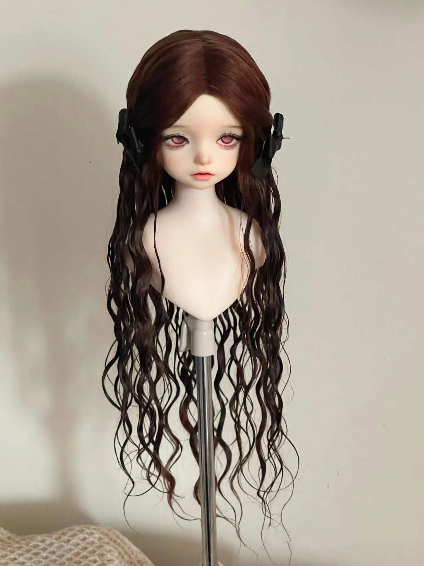 

Fashion MDD/MSD Doll Hair, Brown Shawl Curly, 1/4 1/6 BJD Wig Free Shipping