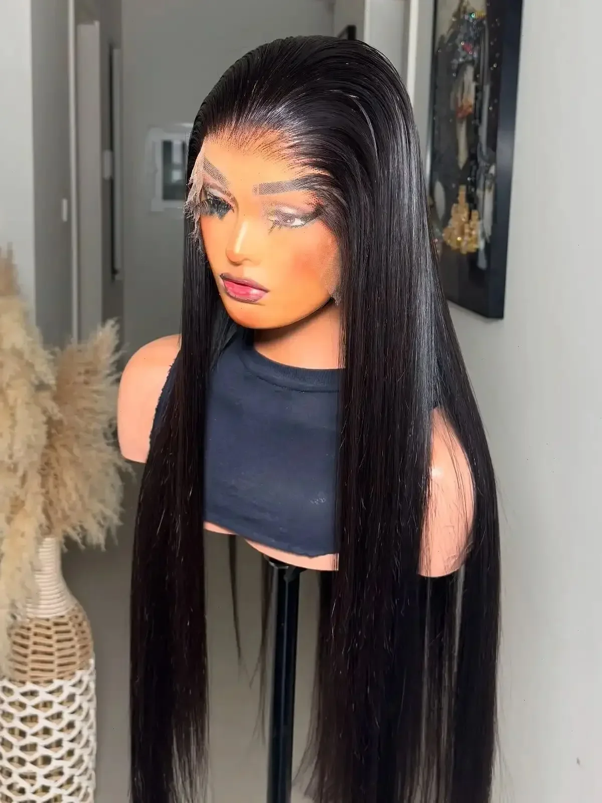 38 40 Inch 13x4 13x6 Bone Straight Lace Front Wigs Human Hair Lace Frontal Wig For Women Remy Hair Preplucked With Baby Hair 2