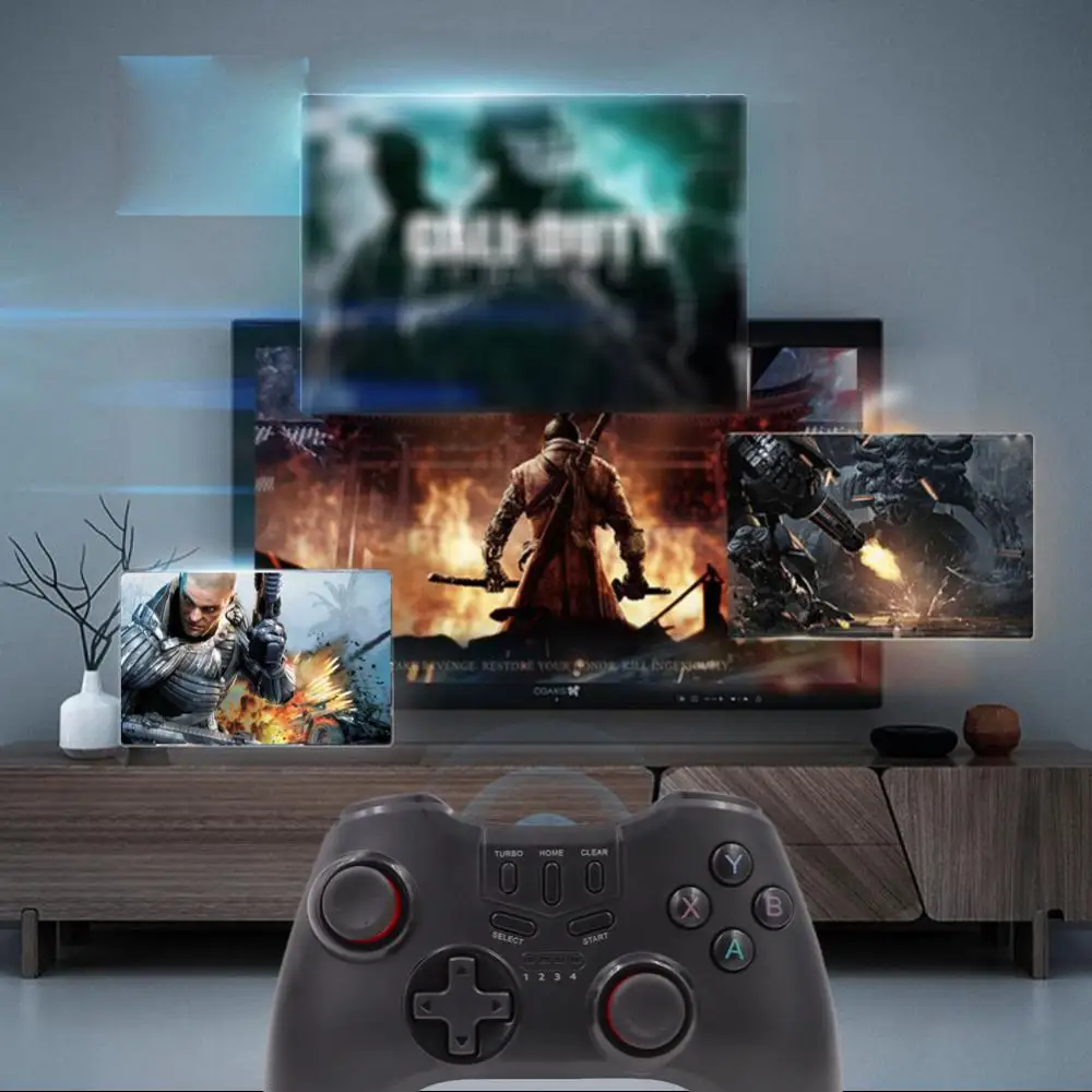 

Tablet Joystick Type-c Android Grip Rocker Turbo Key Wireless For Genshin Impact Mobile Legends Cf Mobile Gamepad