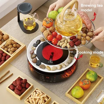 1200W Smart Electric Ceramic Stove High Power Tea Stove Timing Heater Stove Multifunction Boiling Water Heater 4 Gear Adjust 1