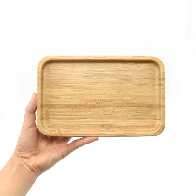 Natural Bamboo Tray For Children Cute Shaped Bamboo Tray Children's Feeding Tray Feeding Wooden Bowl and Spoon Set children feeding tray