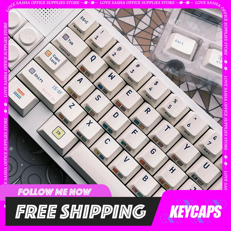 

Eleworks Cherry Profile ASCII Dye Subbed Keycap Set thick PBT for keyboard 87 tkl 104 ansi xd64 bm60 xd68 xd84 BM87 BM65