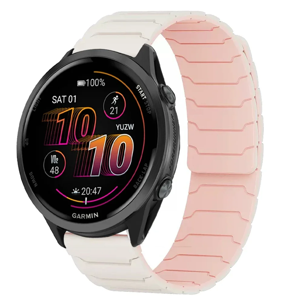 Magnetic Loop Silicone Watchband Bracelet, 20/22mm