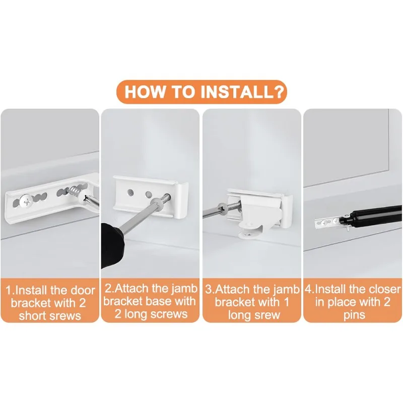 1/2PCS Storm Door Closer Bracket, Reinforced Repair Jamb Bracket Compatible with Andersen Emco, Larson, Pella