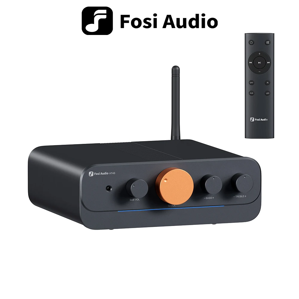 Sound Amplifier Fosi Audio HT4S Bluetooth 4.1 Home Outdoor Speaker Mini Desktop 4 Channel bass shaker for Speaker