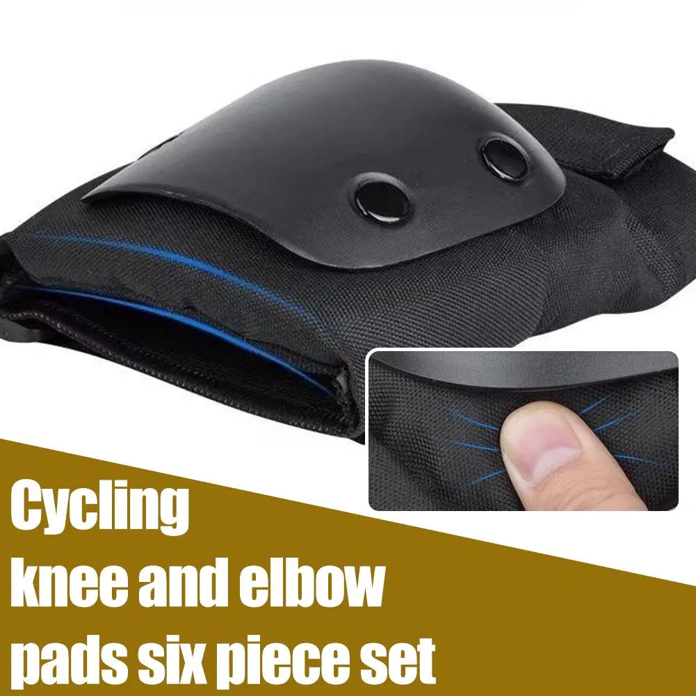 Adult Kids Knee Pads Elbow Pads Wrist Guards 6 In 1 Protective Gear Set Inline Roller Skating Skateboarding Scooter BMX