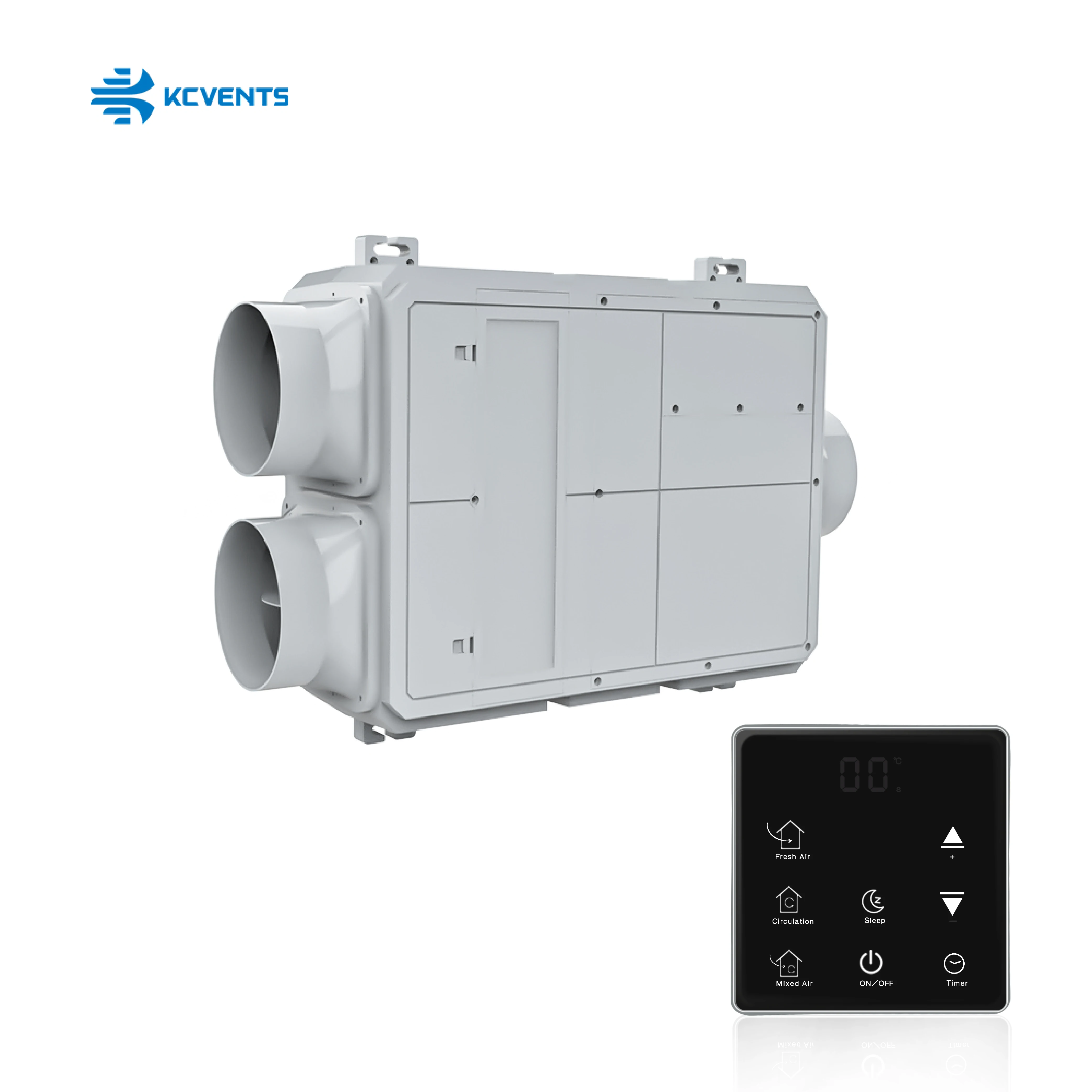 Positive Pressure Unit Fresh Air System Air Purifier With Hepa Filter Smart Controller For Home