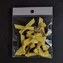 Vibrant Bow Hair Clip Collection - 12 - Piece Set with Secure Non - Slip Grip (YELLOW)