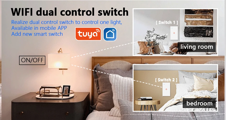 Interruptor Touch Tuya com Sensores, Funciona com