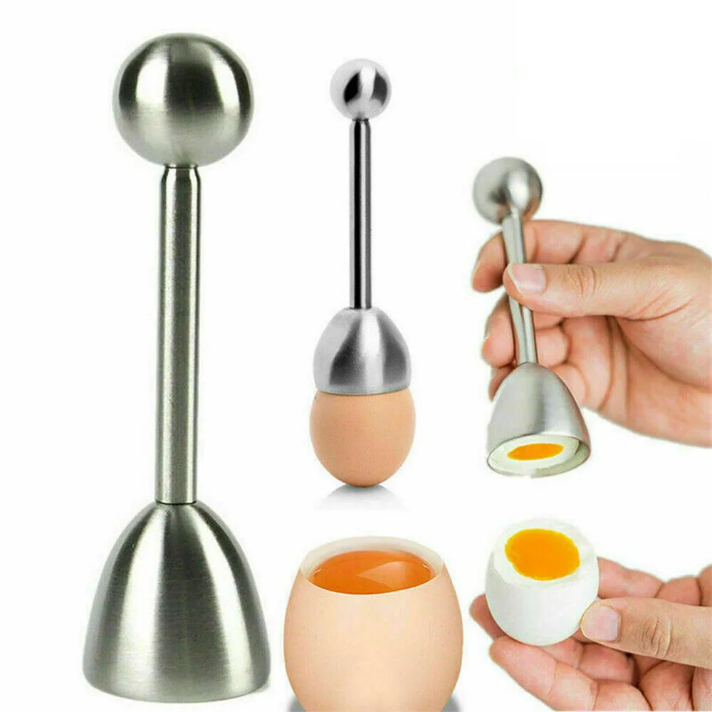 Stainless Steel Egg Opener Boiled Egg Topper Cutter Kitchen Accessories Tools