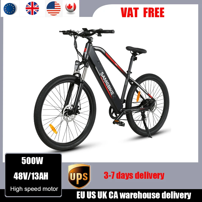 

EU/US/UK/CA Stock E Bike 500W Motor 7-speed 27.5-inch Electric Bicycle 48V13Ah Lithium Battery Mountain Off-road Electric Bike