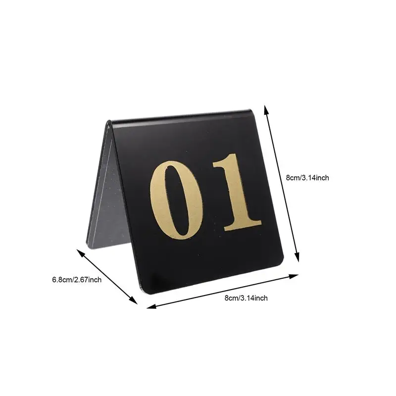 10Pcs Acrylic Table Numbers For Wedding Tent Cards Banquets Receptions Double-Sided Digital Table Number Plate For Hotel Banquet