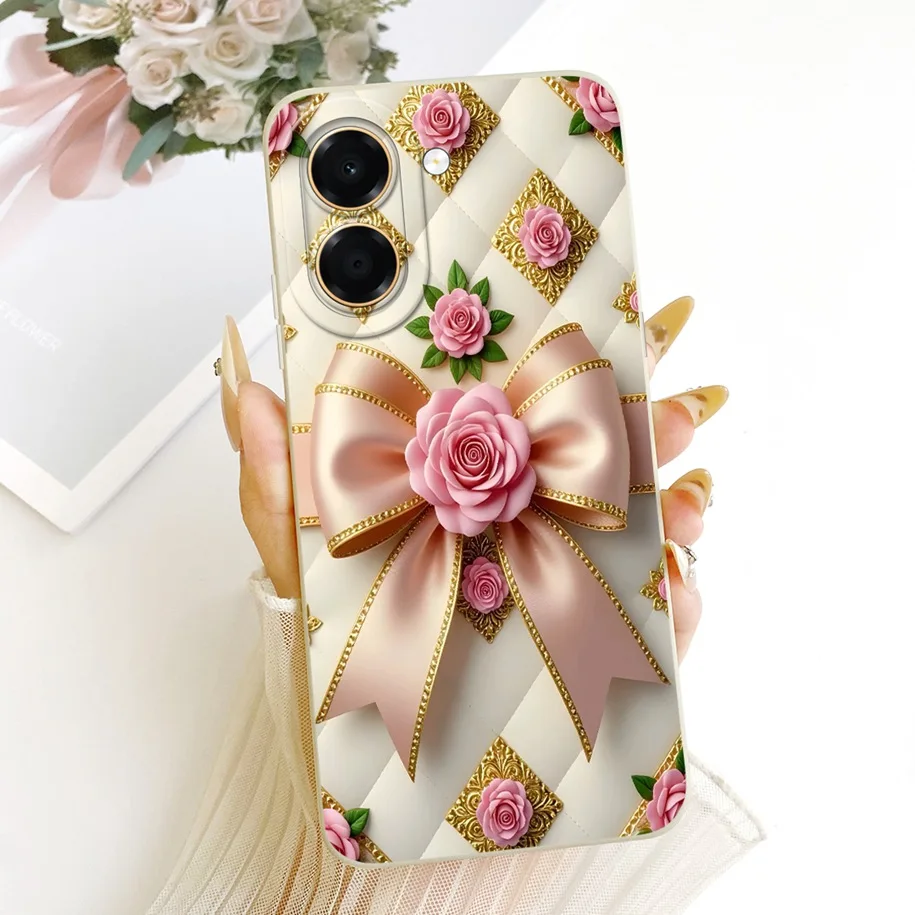 Pretty Flower Candy Painted Soft Silicone Phone Case - Back Cover & Bumper