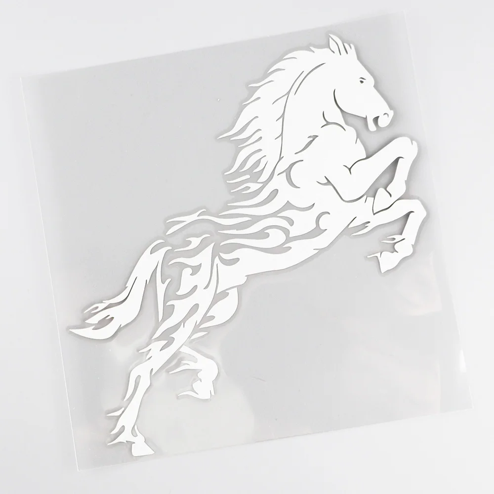 Cavalo decorativo cabeça adesivos para o corpo do carro, bonito animal  padrão, vinil decalque, preto e prata, S1-2113, 20x20cm - AliExpress