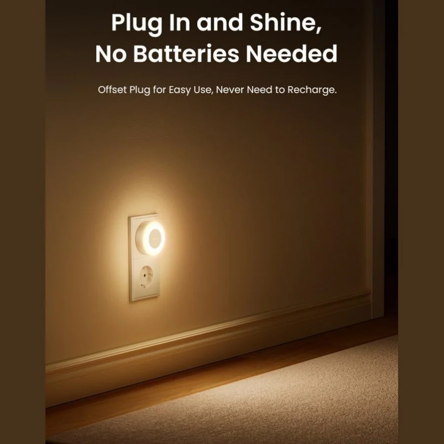 Smart Night Lamp LED Lamp Yeelight Plug-in Light Sensor Night Light 100-240V Warm Color 0.25W Energy Saving 2700K Lighting Sensor EU Plug