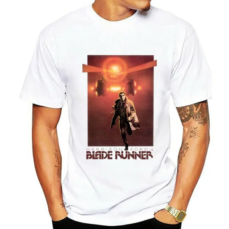

Blade Runner V7 Tshirt White Movie Poster All Sizes S 5XL Quality Breathable T-Shirts Men Printing Short Sleeve O Neck T Shirt