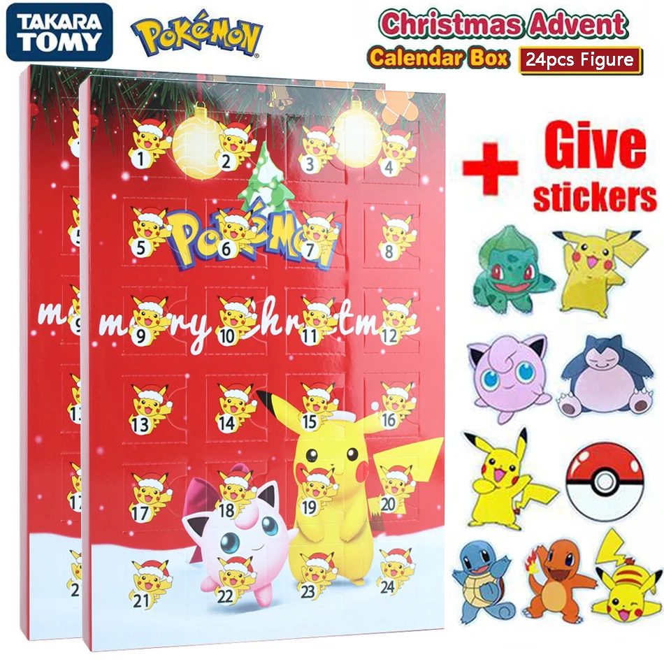 24PcssetPokemonFigureChristmasAdventCalendarBlindBoxGift