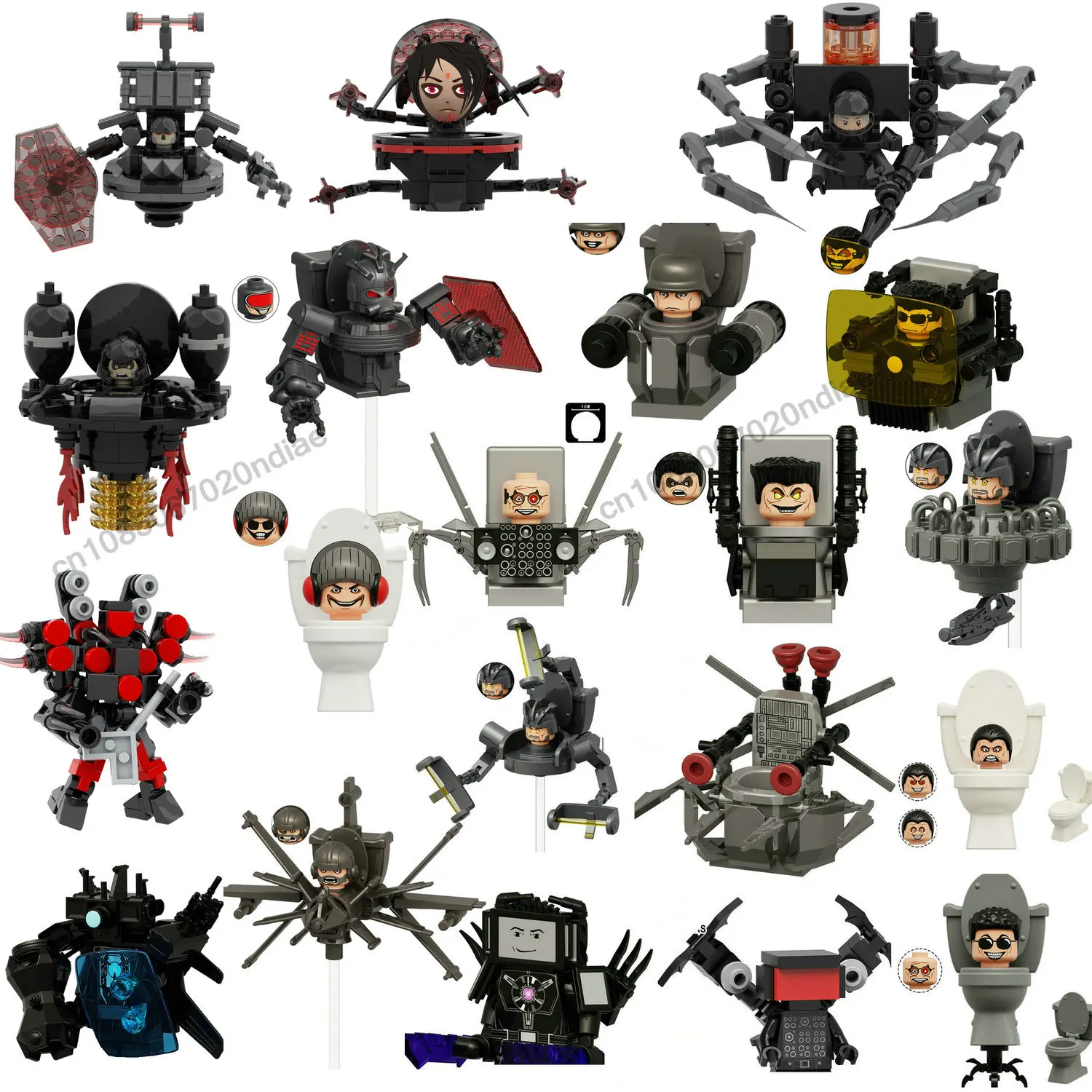 Mini Skibidi Toilette Mann Figur Anime Baustein Spielzeug TvMan Plus Titan Kameramann Lautsprecher Ziegel Modell Kind Geburtstag Geschenke