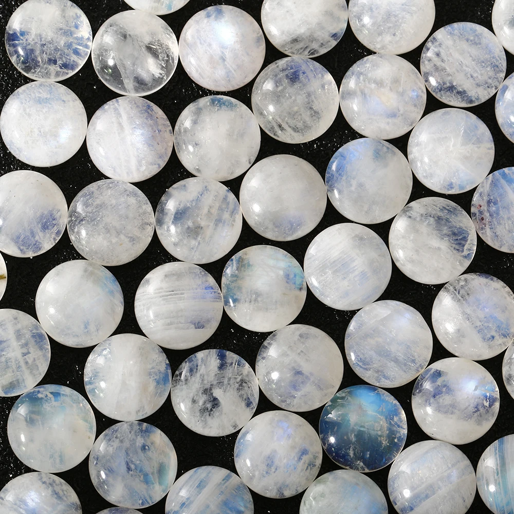 Round Cut Natural Moonstone 6x6MM Loose Stones 10 pcs/set Decoration Gemstone Jewelry Gift