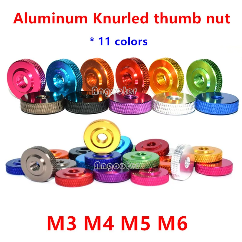 KnurledThumbnutM3M4M5M6AluminumThinthumbnutwithsmallstep