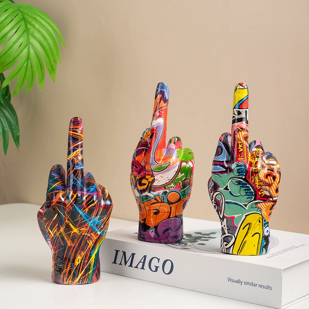 Edgy Graffiti Gesture Sculpture