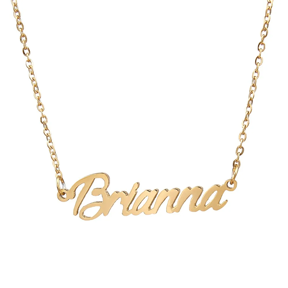 

Brianna Name Necklace for Women Girl Stainless Steel Popular Nameplate Letters Charm Jewelry NL2409