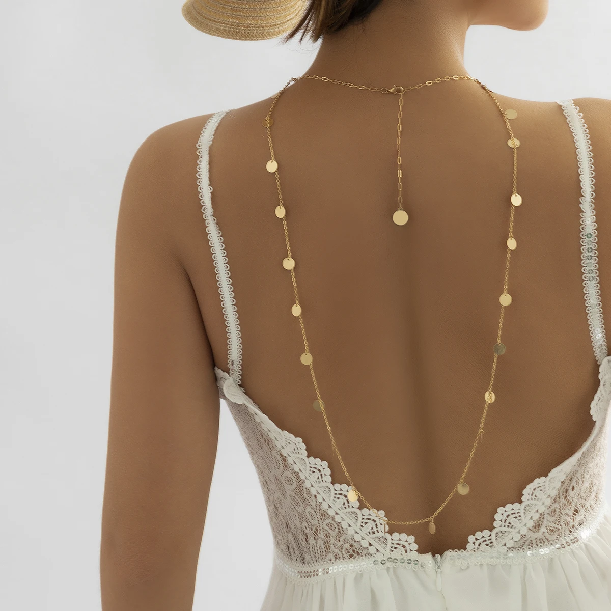 Women Long Gold Metal Open Back Necklace Lion Fancy Charm Dress Fashion  Jewelry | eBay