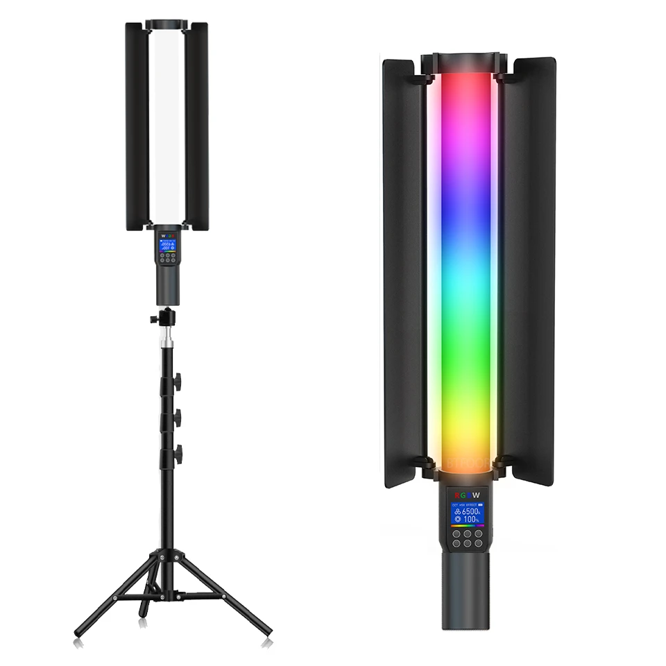Rgb Video Light Stick Wand Lâmpada Led Colorida Luz de Preenchimento Flash Portátil Velocidadelight Iluminação Fotografia Suporte para Tripé Festa