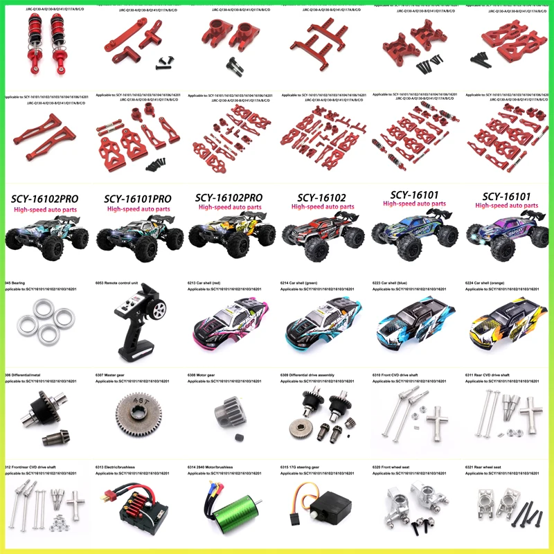 SCY1610116102161031620116101ProRCCar116BlueUpgradedMetal