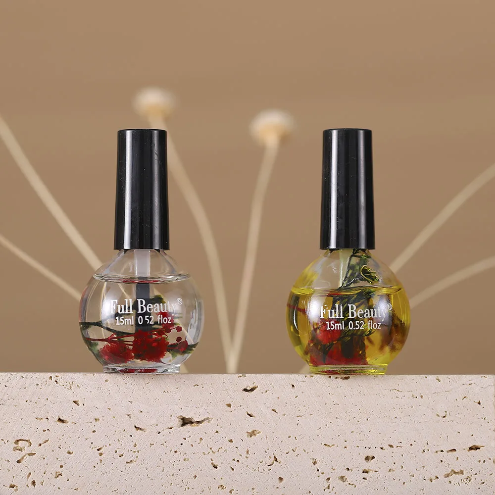 

15ML Nail Nutrition Oil Mild Non-Irritating Skin-Friendly Dried Flowers Extracts Fingernail Treatment Nursing Liquid For Home