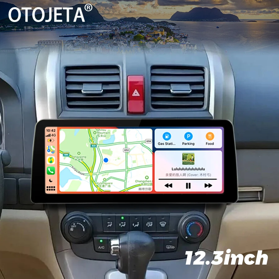 

12.3inch Qled Screen Radio Android 13 Car Video Player Stereo For Honda CRV CR-V 2006 2008 2012 GPS Multimedia Carplay Head Unit