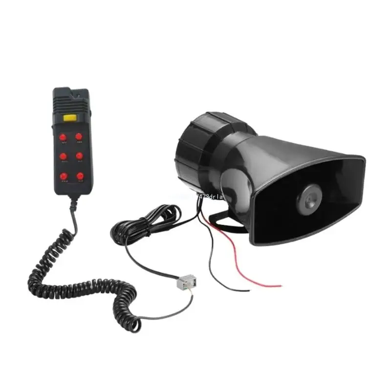 

Vehicle Warning Alarm Siren Loudspeaker with Mic for Police Firemen Siren Horn Speaker Warning Alarm System with Dropship